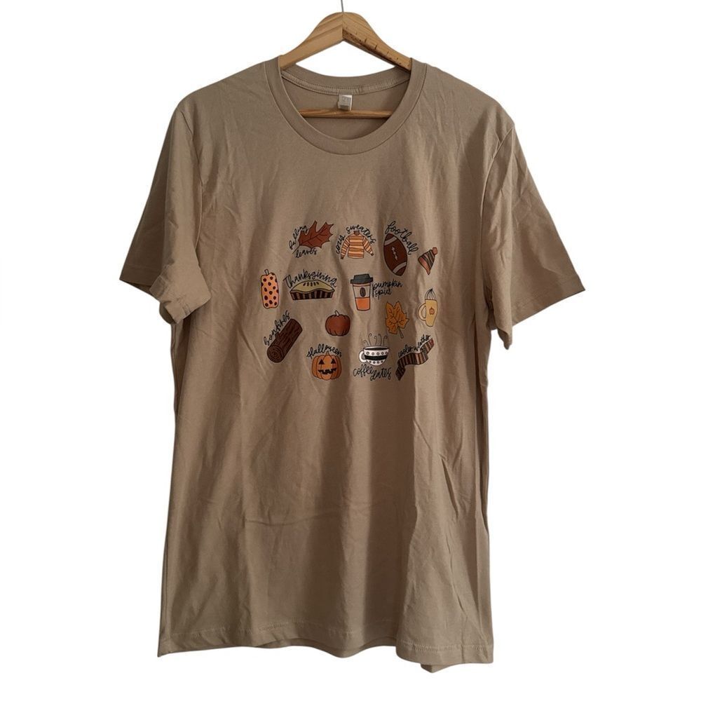 Bella Canvas Beige Autumn Graphic Tee NWT
